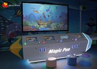 Dinossauro de pintura das árvores dos peixes da AR dos jogos interativos da projeção da parede para crianças