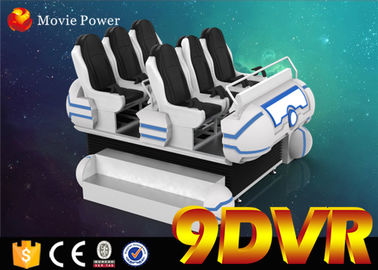 A família 6 assenta o sistema bonde do cinema do cinema de 9D VR com efeitos especiais do vento