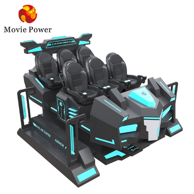 Jogadores múltiplos de tiro do simulador do jogo de Seater VR do cinema 6 da fibra de vidro 9D VR que montam o carro