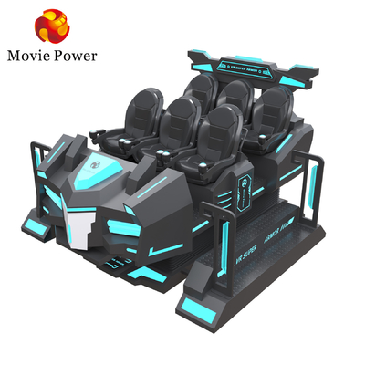 Montanha russa de tiro Arcade Game Simulator da cadeira da pessoa VR do cinema 6 da fibra de vidro 9D VR