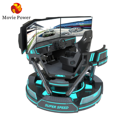 VR 3-Screen Car Racing Simulador de Realidade Virtual 6-Dof Black Car Racing Game Machine 5d Car Driving arcade For Mall