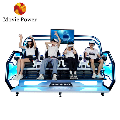 2.5kw Virtual Reality Roller Coaster Simulator 4 Sits 9D VR Cinema Space Theater