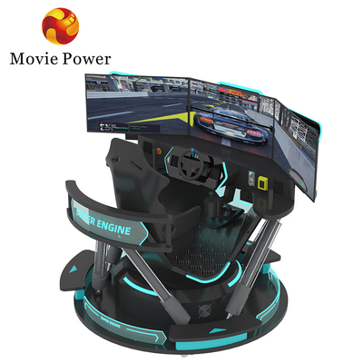 Car Simulator 9d Vr 6 Dof Racing Simulator Virtual Reality Arcade Game Machine com 3 telas