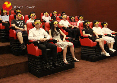 montanha russa do cinema 4D para parques de temas do divertimento com assentos do movimento