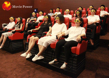Cinema móvel especial do caminhão dos efeitos 4D da cadeira 12 brancos vermelhos altos do movimento do lucro