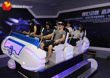 Multi simulador do mundo virtual do simulador dos assentos 9D com cor azul/branca dos auriculares