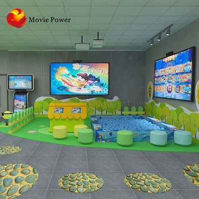 Projeção video interativa interativa atraída dos jogos 3d do simulador do parque de diversões 9d Vr