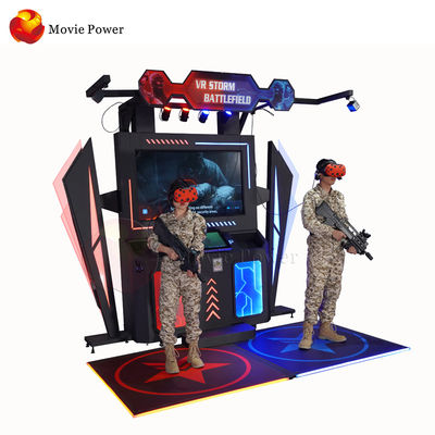 Plataforma elétrica estando interativa do simulador da realidade virtual de 2 jogadores