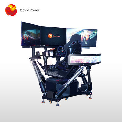 Cabina do piloto portátil 4D da tela do Dof 3 do simulador 6 das corridas de carros da realidade 9D virtual que conduz o simulador