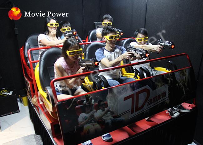 Teatro do sistema do cinema do jogo 7D do carro de competência da arcada/VR 7 D com tela do metal 1