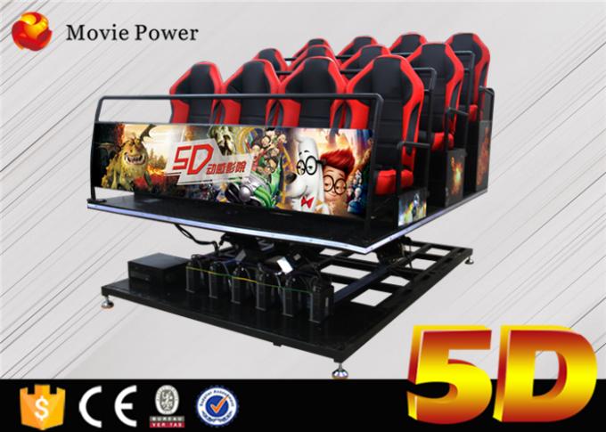 Sistema elétrico do cinema em casa do cinema 5D do projetor da plataforma 5D do movimento com o cinema Seat do movimento 4D 0