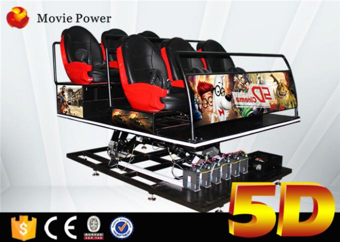 Cinema 5d hidráulico com equipamento do filme do sistema do cinema de Seat 5d do movimento da plataforma 4d do movimento 0