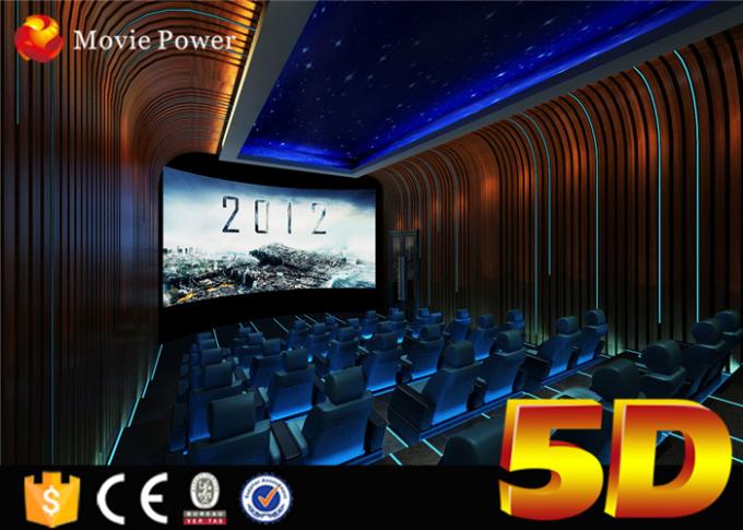 100 equipamento quadrado do cinema dos medidores 4D com sistema elétrico de 100 assentos e os efeitos especiais populares ao parque temático 0
