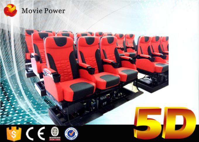 Stimulator do teatro do cinema do sistema hidráulico e bonde 5D com a cadeira do movimento 4d 0