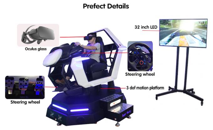 Jogo comercial do carro de competência da arcada 9D Vr do jogo do cinema entusiasmado da experiência 9D VR 0
