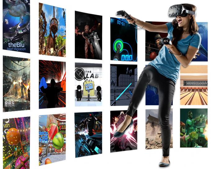 Plataforma comercial do cinema VR HTC de 9D VR com 80 jogos interativos 0