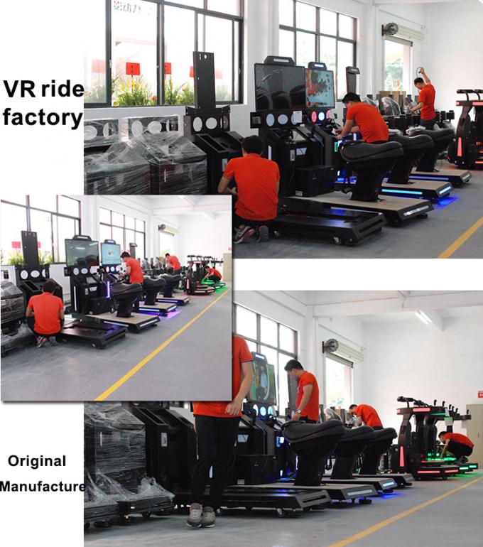 Simulador fresco da corrida de cavalos dos vidros VR de único Seat HTV VIVE do movimento que dispara no cinema da realidade virtual 1