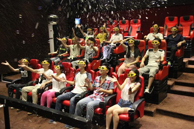 Preto/branco/cinema vermelho de Seat 4D, equipamento da realidade virtual para o parque de diversões 5