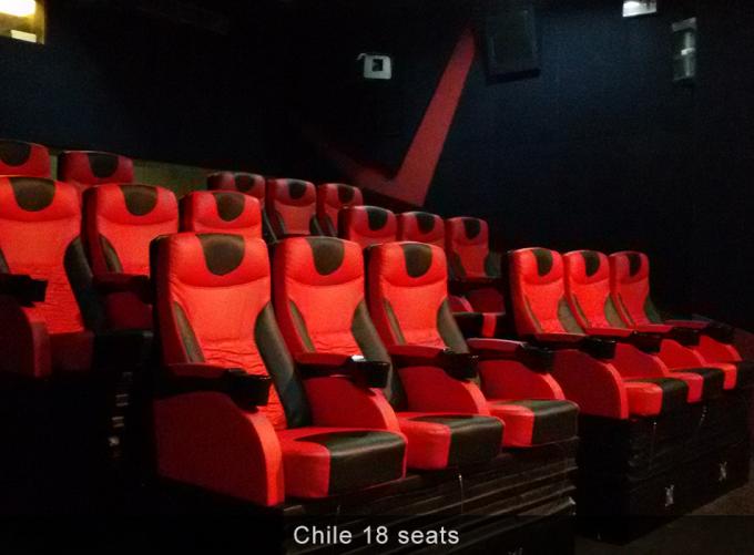 Preto/branco/cinema vermelho de Seat 4D, equipamento da realidade virtual para o parque de diversões 0