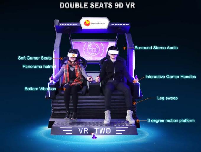 Cadeira interativa dinâmica do ovo 9d VR com plataforma de gerencio de 360 ° 0