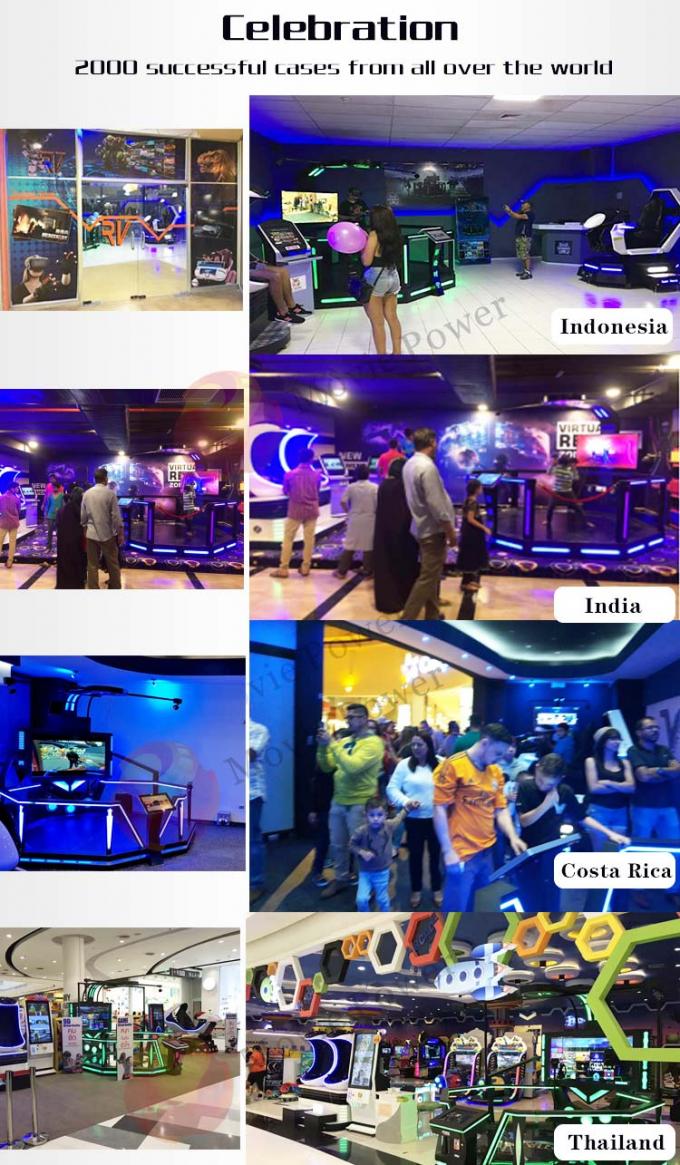 Plataforma ereta do jogo do espaço de HTC Vive 9D VR/máquina de jogo interativa do tiro de VR 1