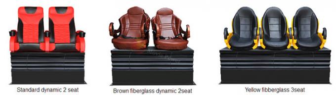 100 couro genuíno do teatro do movimento dos assentos 4D + material de Fberglass 2