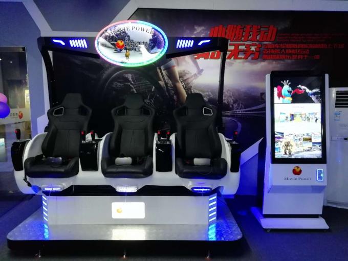 2 simulador do cinema do ovo 9D dos assentos VR com o capacete do sistema bonde/DPVR E3 2