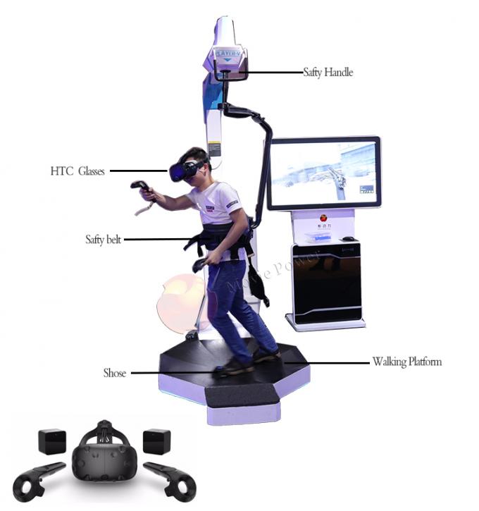 GV que levanta-se jogos do simulador do tiro do movimento da escada rolante da realidade virtual de 9D VR 0