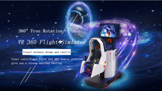 Materiais da fibra de vidro da cadeira do simulador do movimento de Flight Simulator da montanha russa 360/9d Vr 0