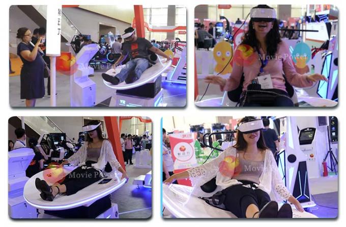 Montanha russa de excitação do simulador da cadeira VR do movimento da máquina de jogo da realidade virtual da experiência do jogo para o parque de diversões 4