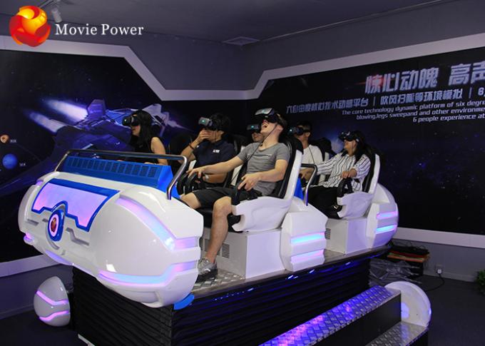 A plataforma elétrica 6 assenta o cinema do simulador da realidade virtual da arcada/9D VR 0