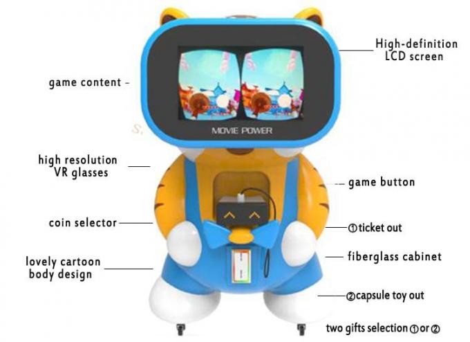 Cinema do divertimento 9D VR das crianças/simulador realidade virtual a fichas 0