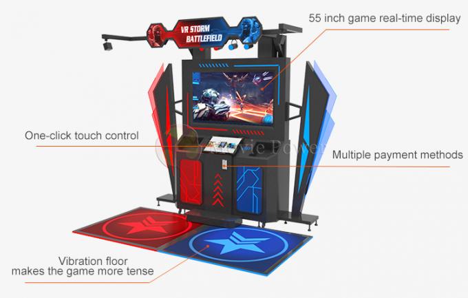 Simulador interativo para múltiplos jogadores interno da máquina de jogo do tiro de 9d Vr 1