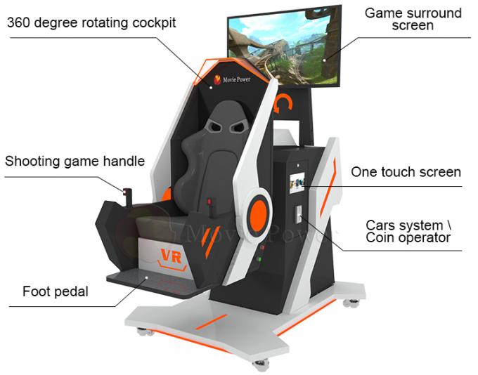 VR equipamento de gerencio 9d Flight Simulator Arcade Machine de um entretenimento de 360 graus 1