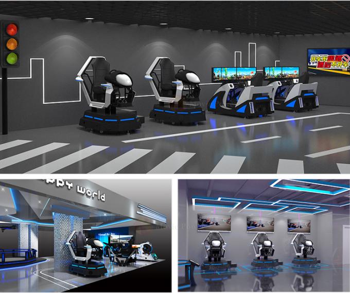 Simulador em linha do jogo 9d da cadeira da realidade virtual do GOS dos jogos do carro de competência 0