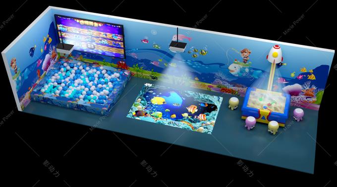 Jogos interativos para múltiplos jogadores da projeção da parede 3D de Immersive das crianças 0