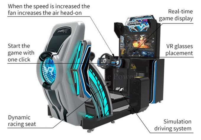 Arcade Game 9d que conduz máquina de jogos a fichas do carro de competência das crianças do simulador 2