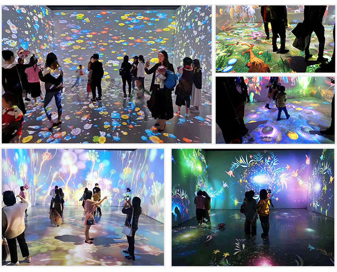 Jogos holográficos interativos da projeção da parede da exposição do entretenimento das crianças 1