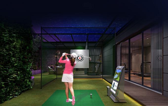 Projeção interna virtual profissional ROHS do simulador do golfe 0