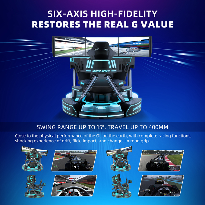 Preço de grosso VR que compete o equipamento de jogo super comercial do carro da velocidade do simulador 9D VR 5