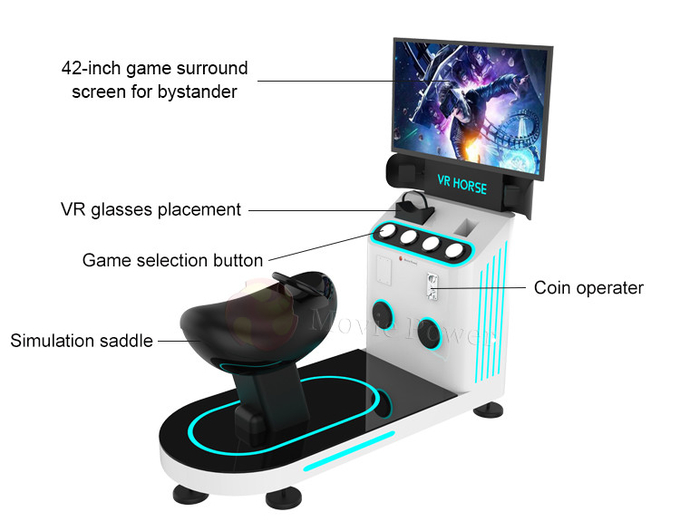 Cavalgada 4d 8d 9d Simulador de Realidade Virtual Vr Arcade Game Machine 2
