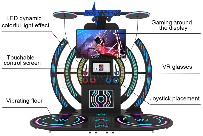 Jogo de formação da dança da música do voo VR de Arcade Machine Interactive Full Motion do simulador da música 3