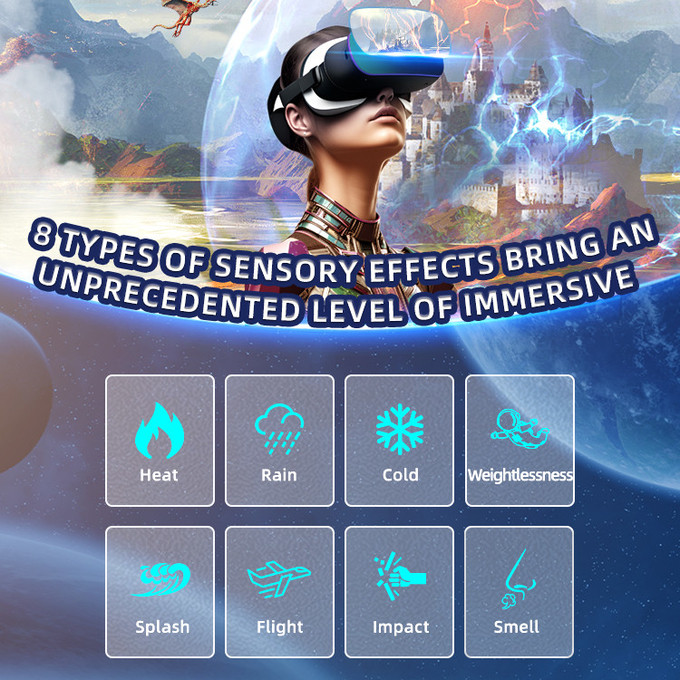 2 lugares VR Flight Simulator Full Sense 9d Cinema de jogos de realidade virtual 2