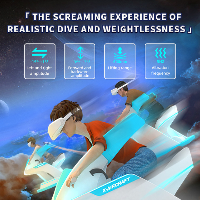 2 lugares VR Flight Simulator Full Sense 9d Cinema de jogos de realidade virtual 3