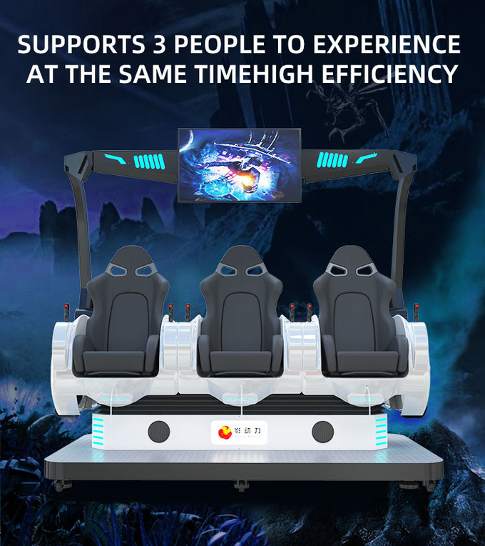 3 lugares Simulador de Realidade Virtual Moeda Operada Máquina de Jogo 5D Cadeiras de Cinema 9D 4