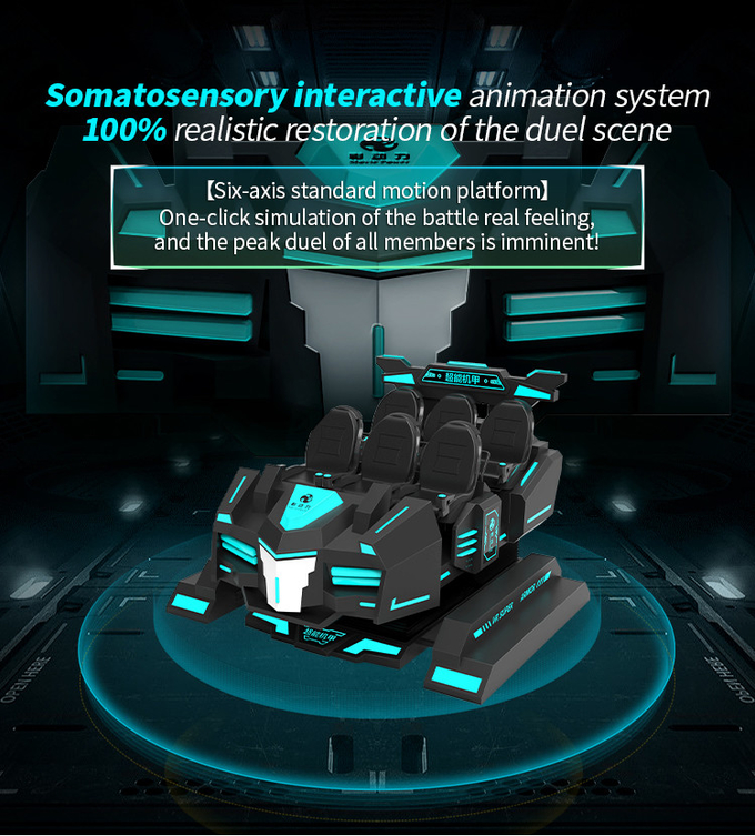 Assentos do sistema 6 do simulador do cinema da realidade virtual do parque temático 9D 0