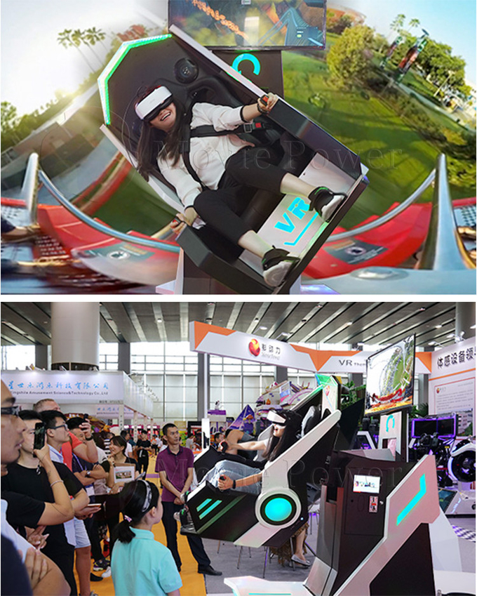 máquina de jogo de gerencio de Flight Simulator da cadeira de Vr da montanha russa 360 da realidade virtual do cinema de 3D 9D VR 1