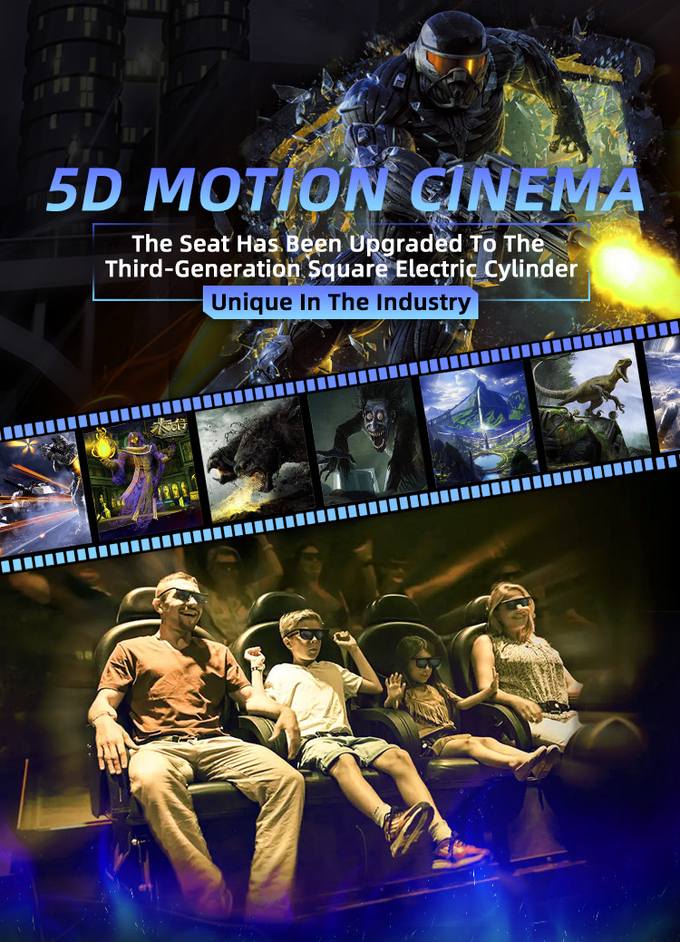 Fornecedores de sistemas de cinema VR Equipamento de cadeiras de cinema de movimento 4d 5d 7d 9d 6d Teatro com vários assentos 0