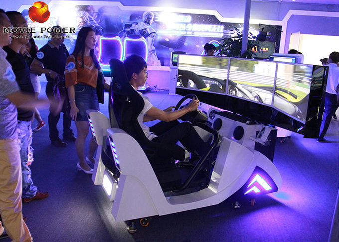 Máquina de jogo do carro que compete o apoio Multyplayers do simulador do carro da cabina do piloto do simulador 0