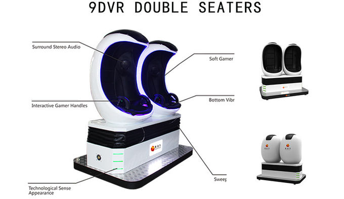 O cinema interativo 2 da realidade virtual do simulador 9D assenta o jogo do jogo de 360 graus 1